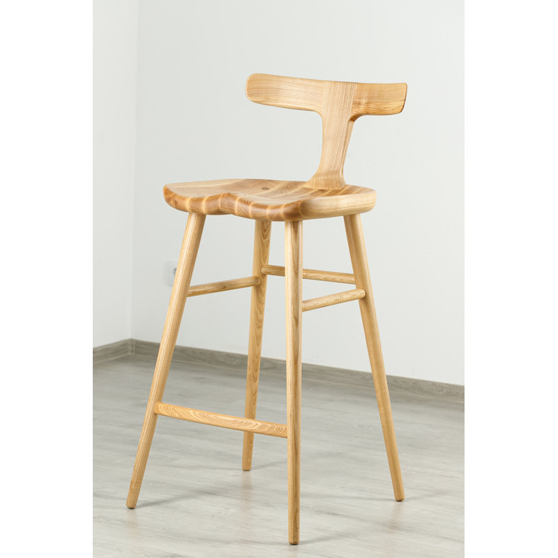 Anvil Chair With Back, Bar Stool (31” Seat Height), Matte Ash