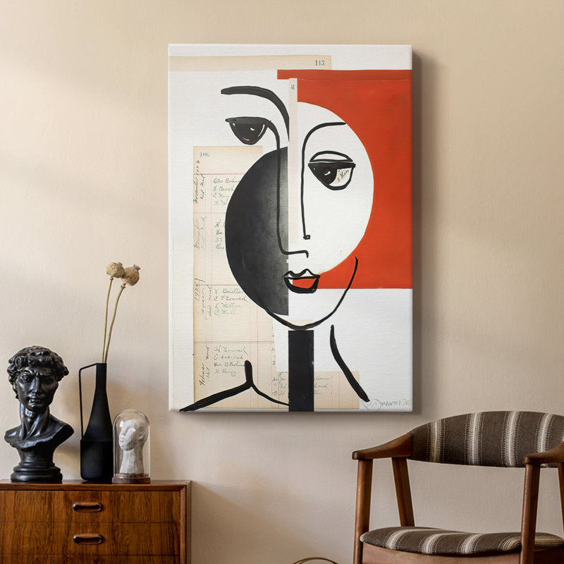 Les visages d'un siècle IV - Cavas de la galerie sur mesure, H 27 po x l 18 po