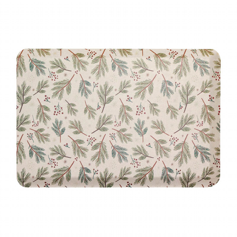 Tapis anti-fatigue Happy Feet Holiday Berry & Bough 22 po x 32 po, Rectangle 1 pi 10 po x 2 pi 8 po