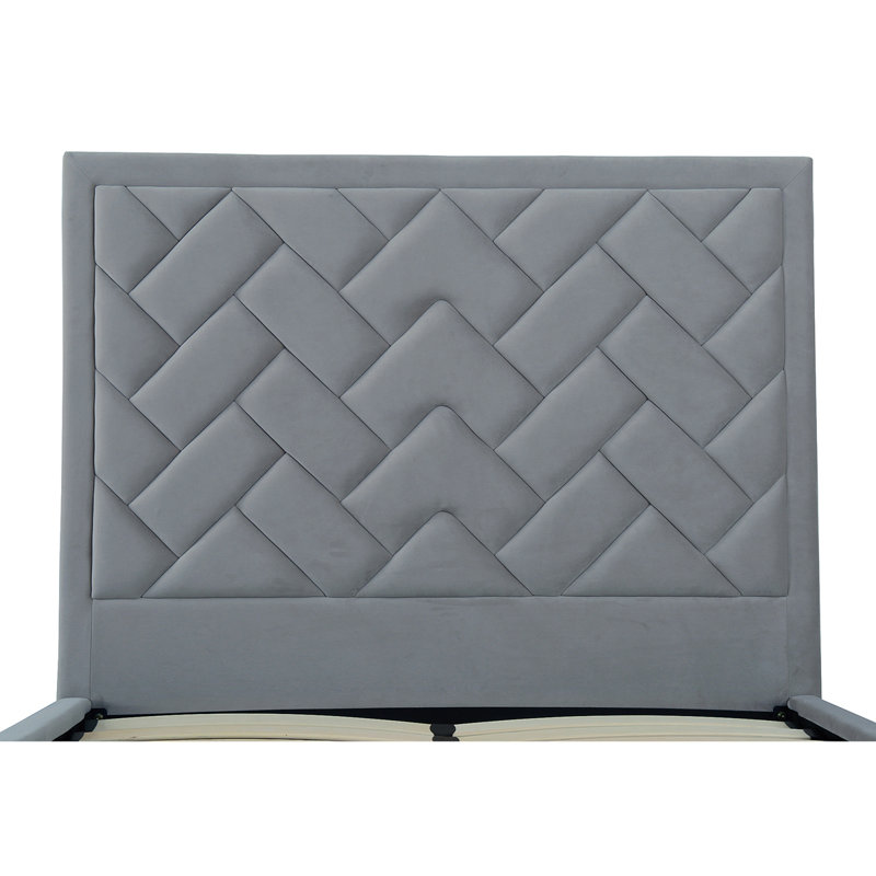 Crosby Upholstered Bed, Full, Gray