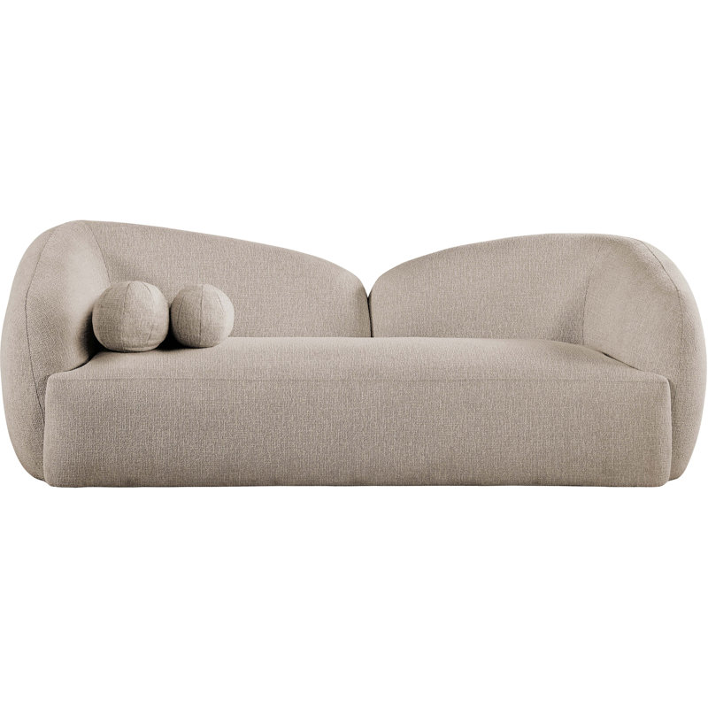 Canapé en tissu 91 po Elowen, Tissu beige