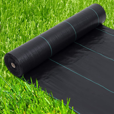 Heavy Duty Weed Barrier Landscape Fabric - 4ft x 250ft, 5oz Woven Ground Cover - Superior Weed Control, High Permeability, Durable & Eco-Friendly Mulch Mat for Garden, Driveway, Flower Bed - Black