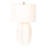 Isla Stoneware Table Lamp with Sculpted Edge, Ivory Glaze