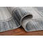 Tapis ombragé intemporel 5 x 8 avec bords encadrés bleus raffinés