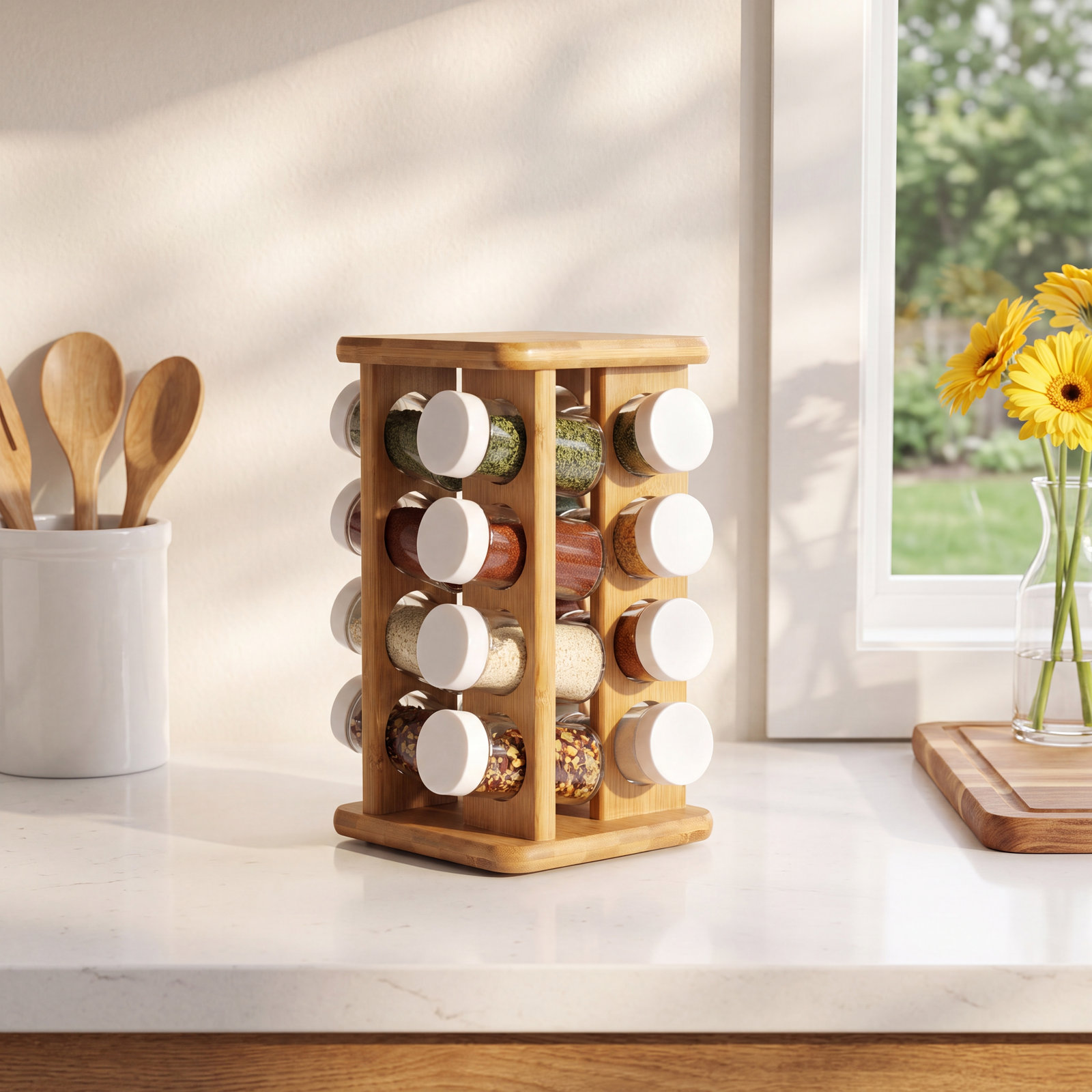 16-Piece Spice Jar and Rack Set