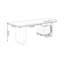 Bureau brun / noir + demi-cercle en bois massif + acier + acrylique avec 2 tiroirs-792688232-792688244