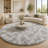 Ebern Designs Soft Fluffy Tie-Dyed Light Grey Shag Area Rug for Living Room Bedroom Nursery Kids Room-1164655158-1164655153