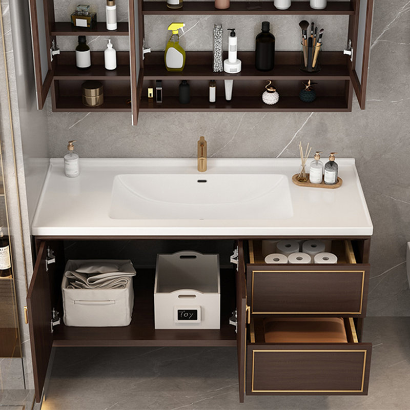 Minimalist retro style bathroom cabinet