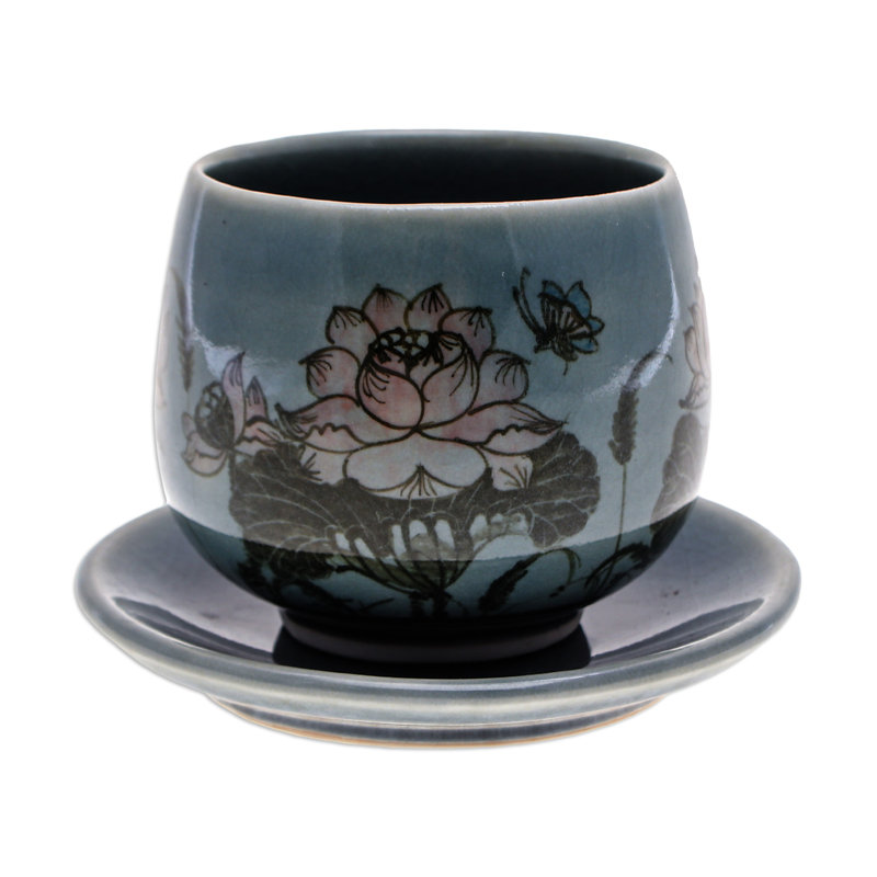Tasse et soucoupe en céramique Naad, Noir