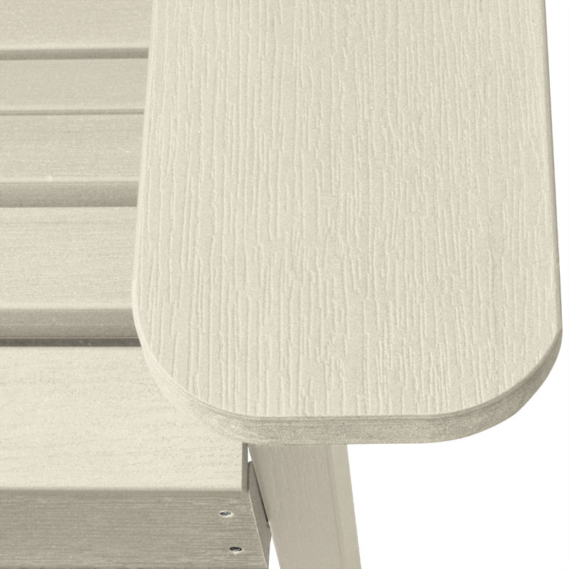 Chaise Adirondack résistante aux intempéries Hintz, Ivoire ivoire