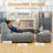 Premium Memory Foam Bean Bag Sofa with Ottoman-1104814670