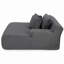 Méridienne simple à paresseux simple, aucun assemblage requis, faite de tissu de velours, méridienne moderne moelleuse, utilisée pour les salons intérieurs et les chambres à coucher - gris foncé-205658198