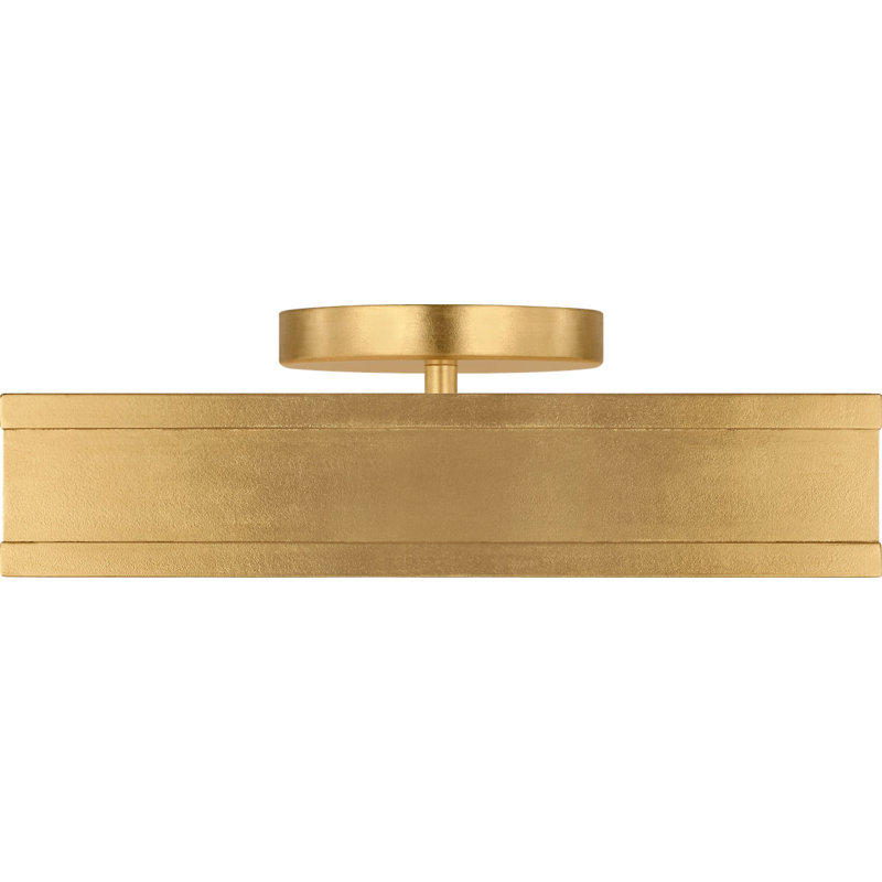 Dupont Square Semi Flush, 4" H x 12" W x 12" D, Gild