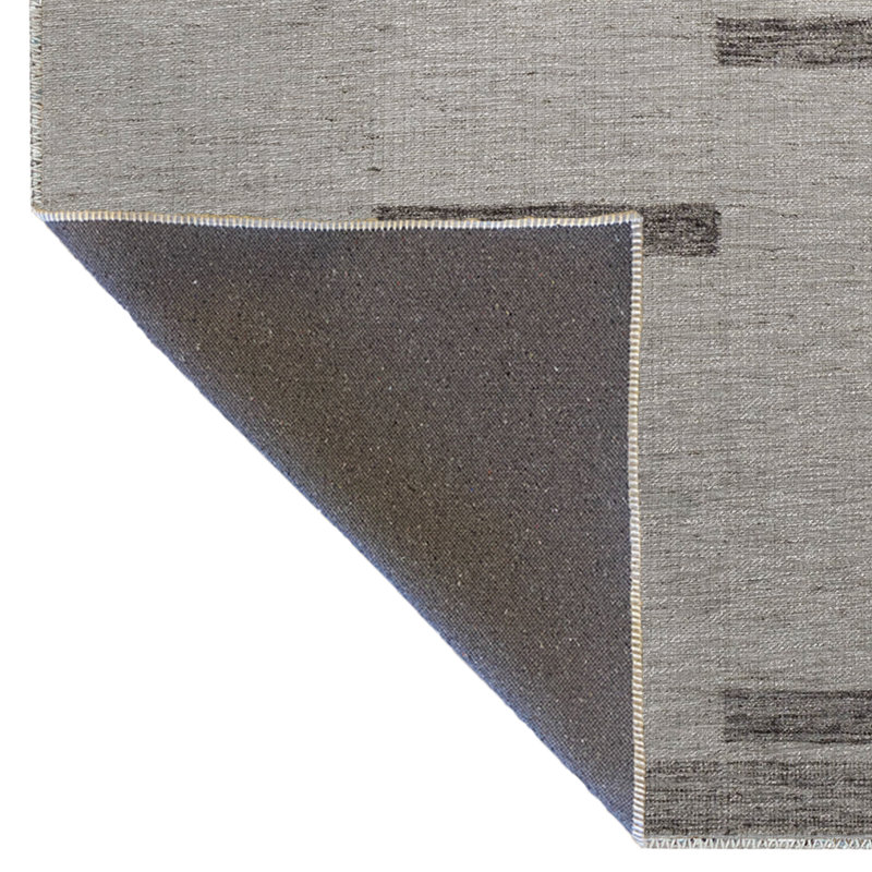 Tapis décoratif moderne à motif géométrique beige, Tapis de couloir 3 pi 3,37 po x 9 pi 10,11 po