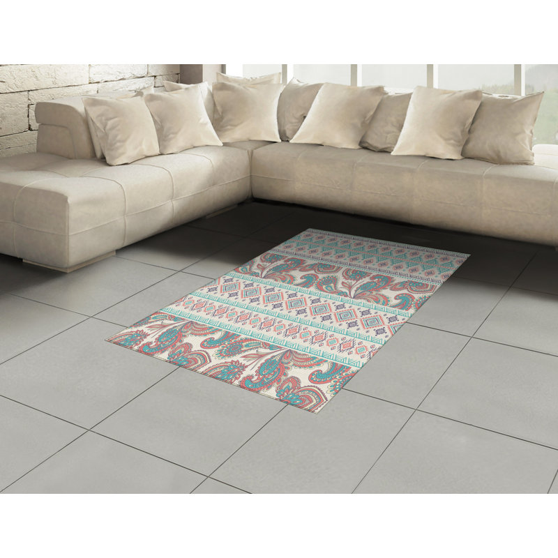 Tribal High Density Long Fiber Poly Threads Decorative Area Rug Carpet, Rectangle 4' x 5'8"