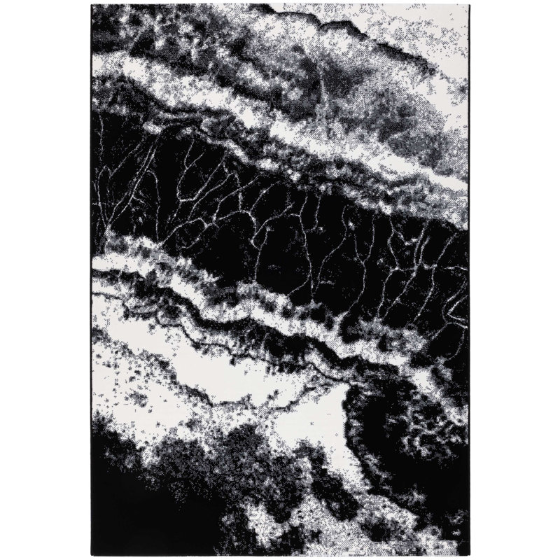 Tiago Rectangle Abstract Area Rug, Rectangle 80 x 140cm