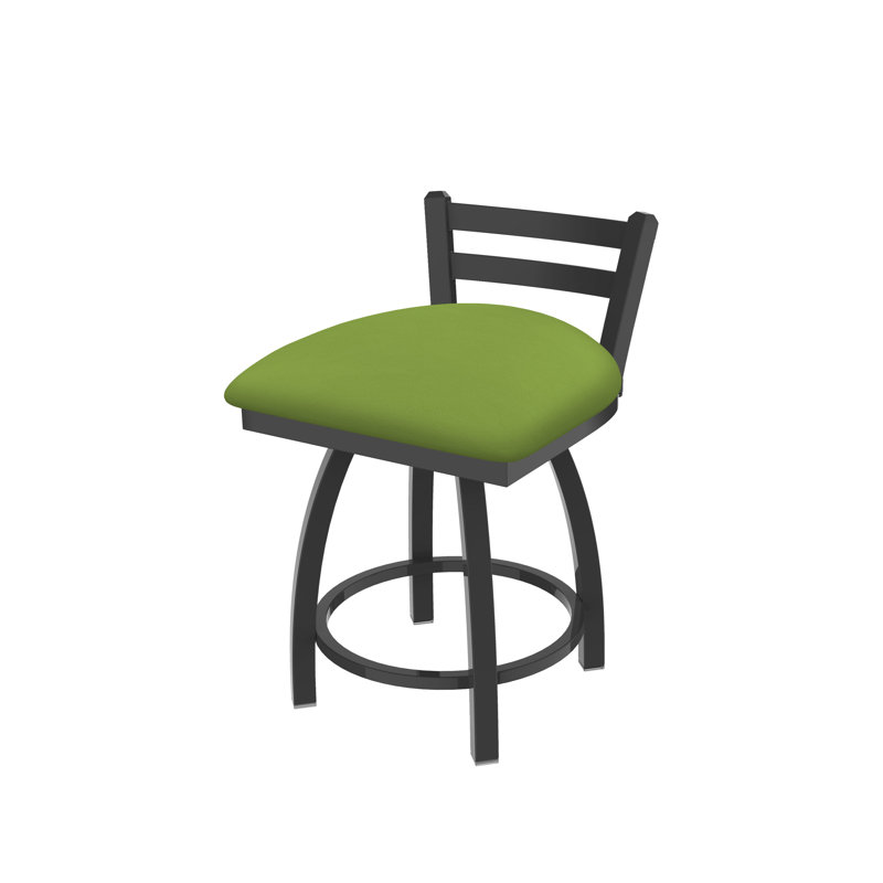 Tabouret de coiffeuse en métal Jackie, Étain, Vinyle - Canter Kiwi - vert