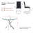 5 - Piece Glass Top Dining Set (set Of 5)-2002552780-2002130150