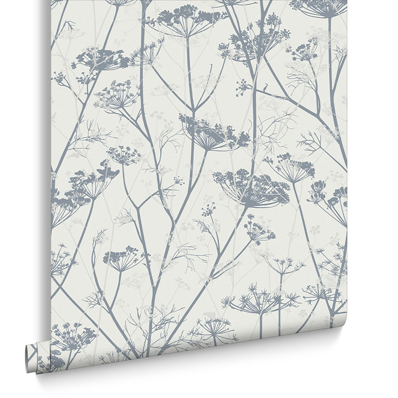 Rouleau de papier peint L 33 pi x l 21 po Arelious, Gris tourterelle / argent