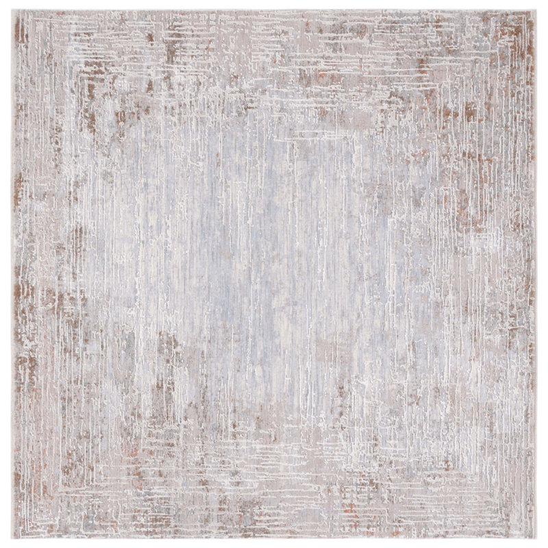 Marmara Performance Abstract Rug, Square 6'7"