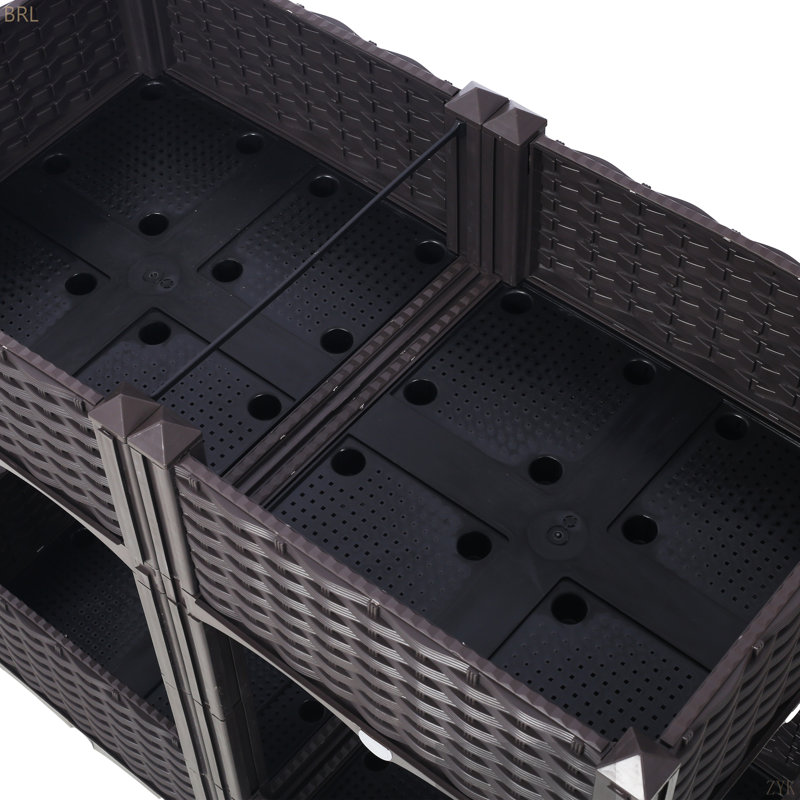 Planter Raised Beds - Elevated Planter Garden Box With Drainage Plug Raised Garden Beds For Vegetable/Flower/Herb Outdoor Standing Planter Beds Gardening Kit