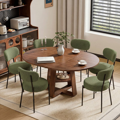 Extendable Dining Table & Chairs Set, Modern Kitchen Table With Seating