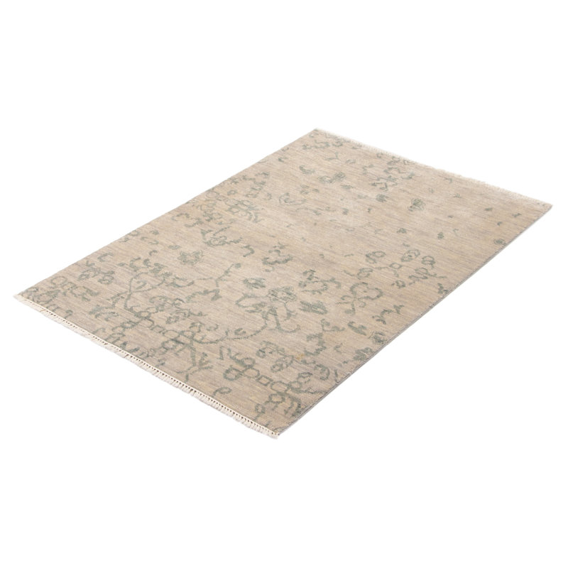 Tapis unique en laine noué à la main 3 pi 11 po x 5 pi 10 po nouvel âge Araban