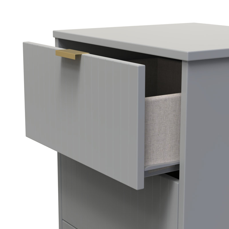 Atsumi 45cm W Manufactured Wood Bedside Table, Dusk Grey