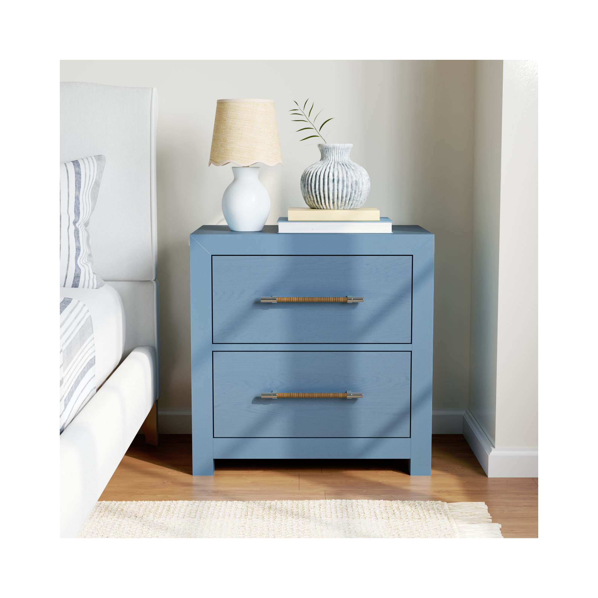 Lana 2 - Drawer Nightstand, Blue