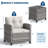 3-Piece Outdoor Wicker Patio Set – All-Weather Rattan Chairs, Washable Cushions & Tempered Glass Table-1025308099