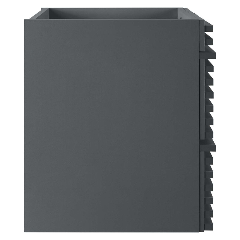 Modway Render 30" Wall Mounted Single Bathroom Vanity Base Only, Gray