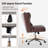 Hoai Hazel Traditional 23'' W Faux Leather Wingback Office Chair with Tufted-1373508119