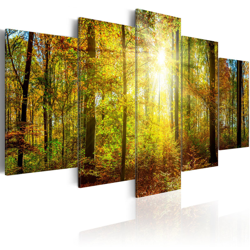 5 Piece No Frame Print on Canvas, 200 cm x 100 cm