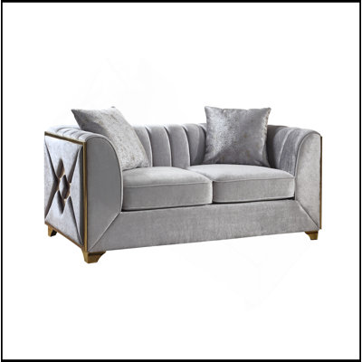 Causeuse de style moderne en argent