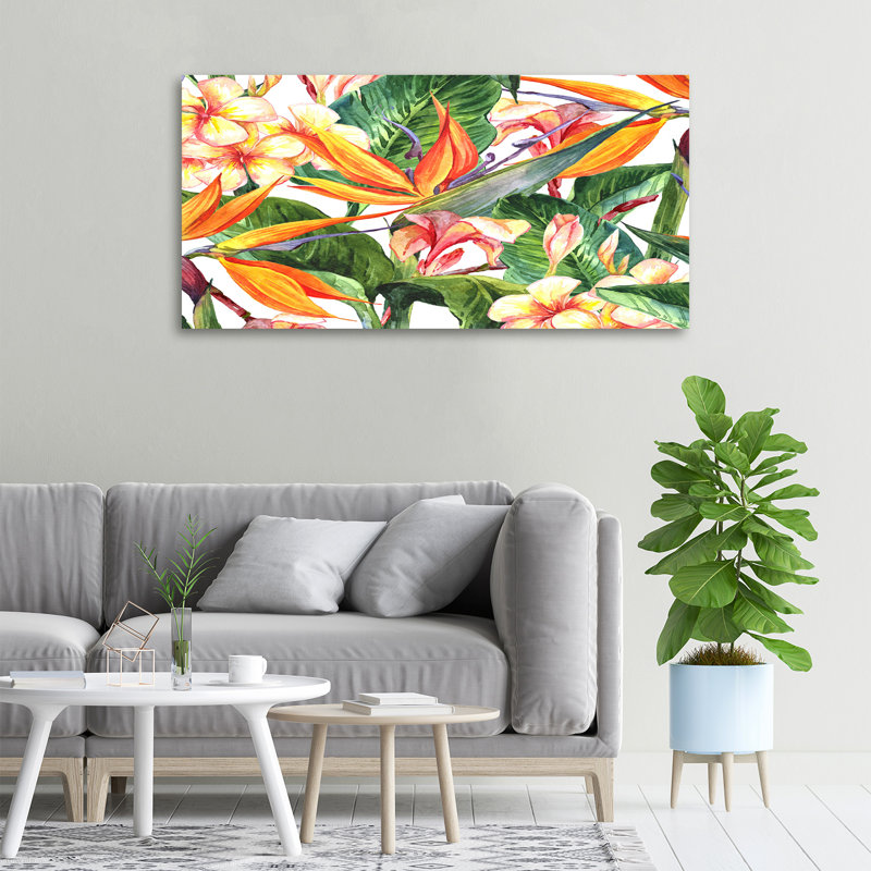 Tropical Flowers - Wrapped Canvas Print