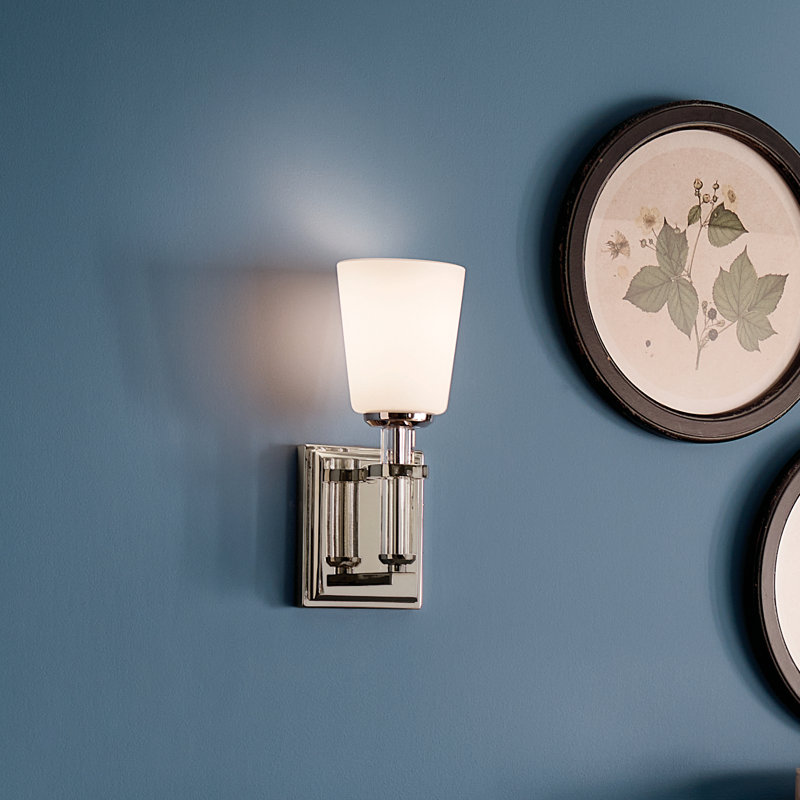 Evangelo Armed Sconce, Polished Nickel