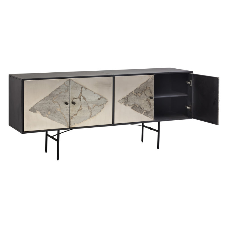 St. George 72" Black Reclaimed Iron Sideboard