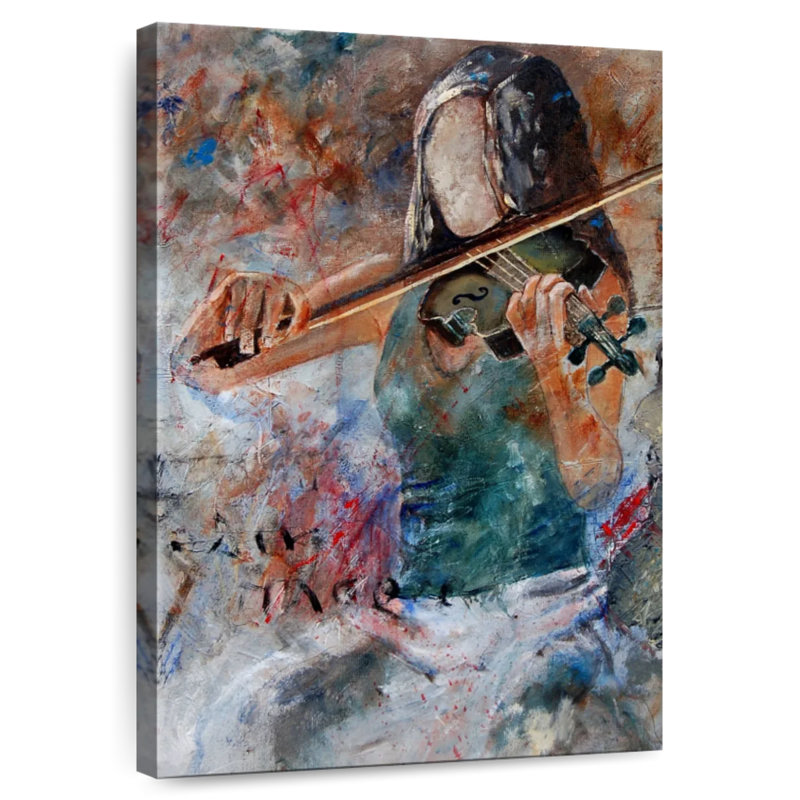 Violoniste abstrait, H 51 po x l 34 po