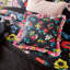 Hula Embroiderd Ruffled Throw Pillow