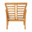 2 chaises club en bois + table, avec un design de panneau à lattes élégant pour l'extérieur moderne et une table, panneaux de relaxation en brun