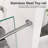 44"-48"W*76" H Frameless Single Sliding Shower Door – 5/16" (8Mm) Clear Tempered Glass, Bypass Design With Chrome Finish-123210371