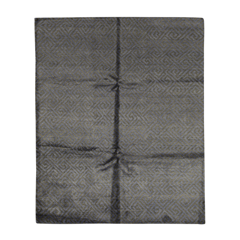 Tapis gris de haute qualité noué à la main