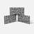 Screen Series Block Pattern Plastic Black Screen Panel (Set of 3)