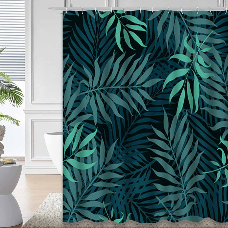 Rideau de douche PalmMint, L 72 po x l 78 po