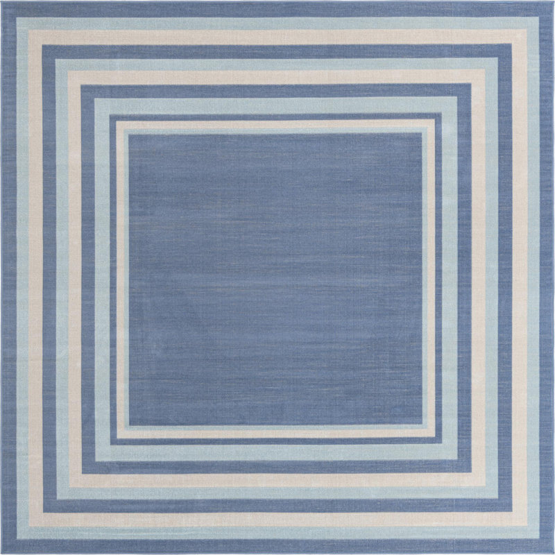 Geometric Indoor Rug, Square 6'