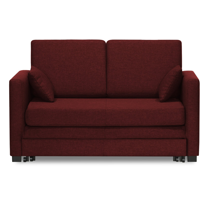 Ash Hill 2 Seater Sofa Bed, Deep Red