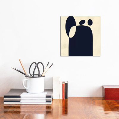 Shapes Black Minmal Abstract par Ana Rut Bré - impression d'art graphique