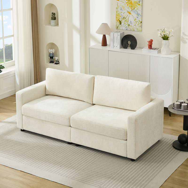 Ensemble de salon en L 2 pièces, Beige