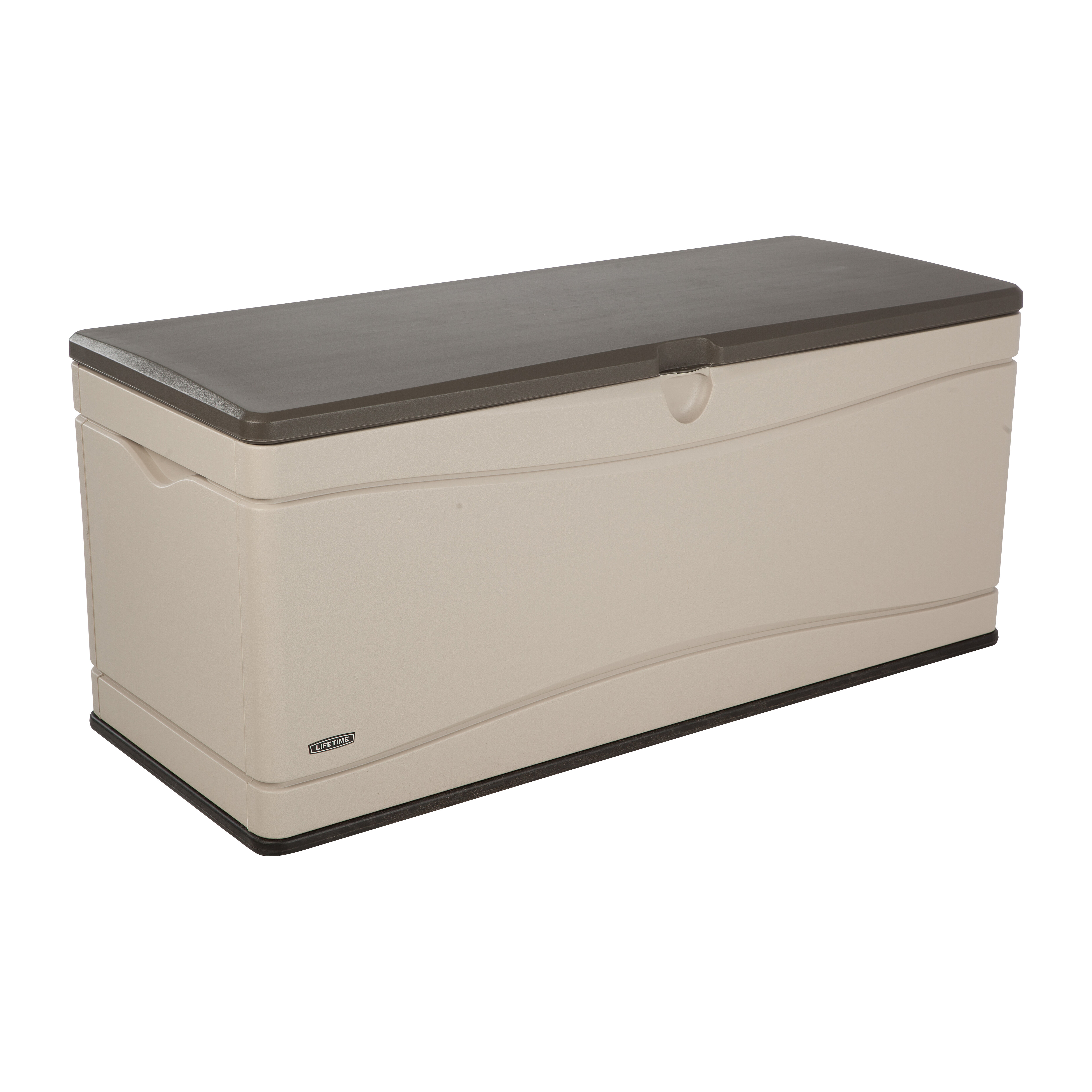 Lifetime Outdoor Deck Storage Box, Beige/Brown, 80 gallon