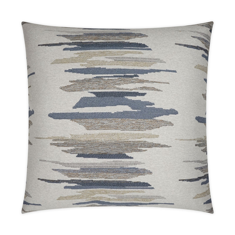 Coussin décoratif Chadsford, Bleu, Carré 24 po